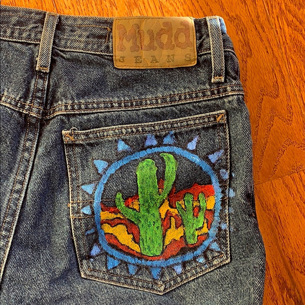 Hand painted flair jeans
